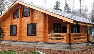 Проекты домов из бруса с террасой в Кургане - Закажите от 306750 рублей